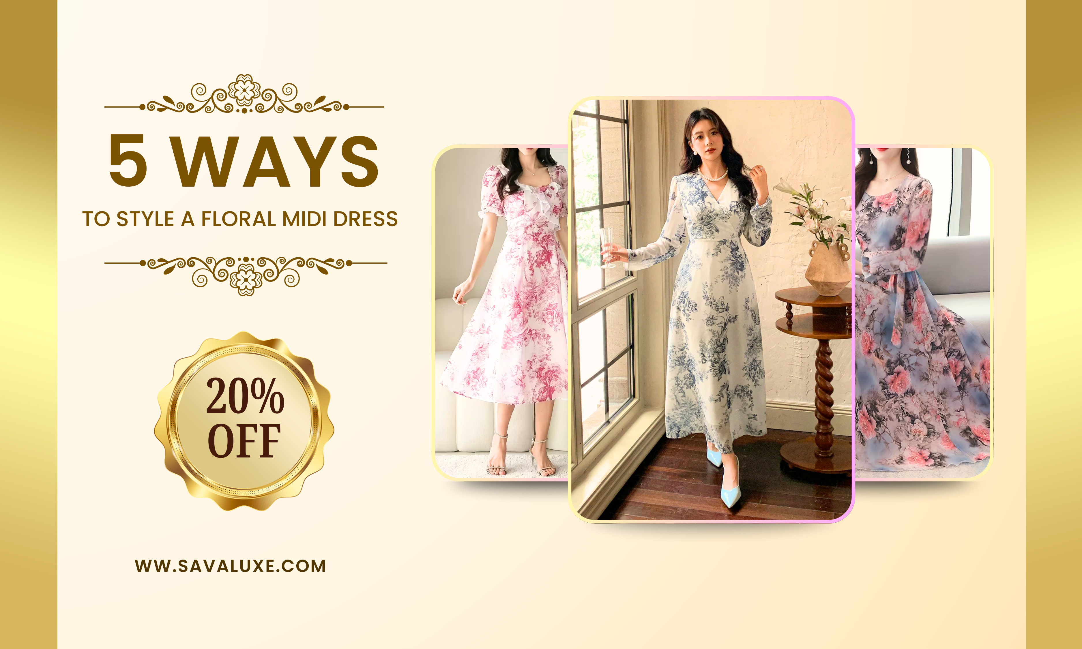 5 Ways to Style a Floral Midi Dress from Brunch to Evening