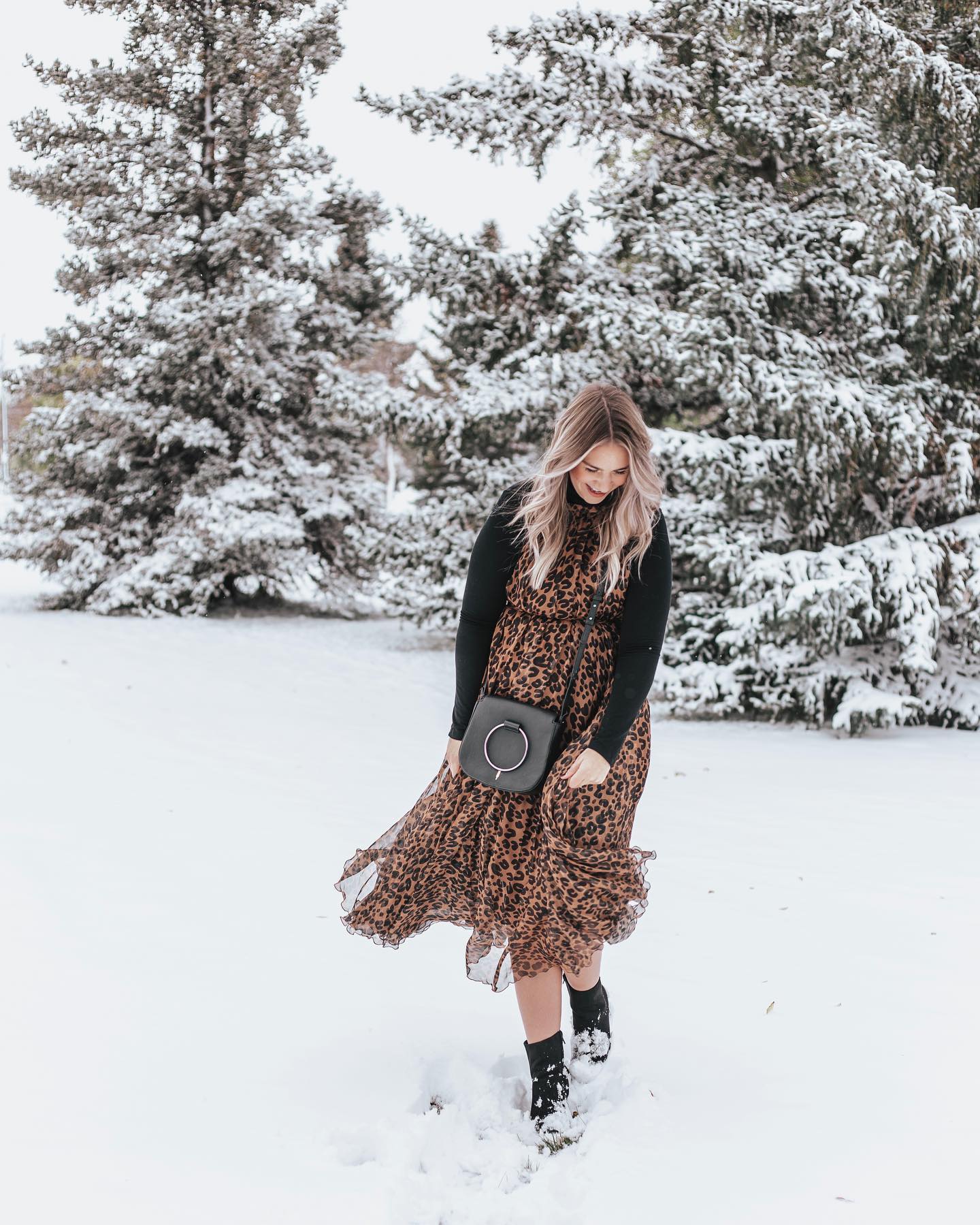 Brown Leopard Printed Poly Chiffon Maxi Dress with Halter Neckline, Waist Tie Detail & Flowing Silhouette for Resort Wear, Brunch & Evening Occasions