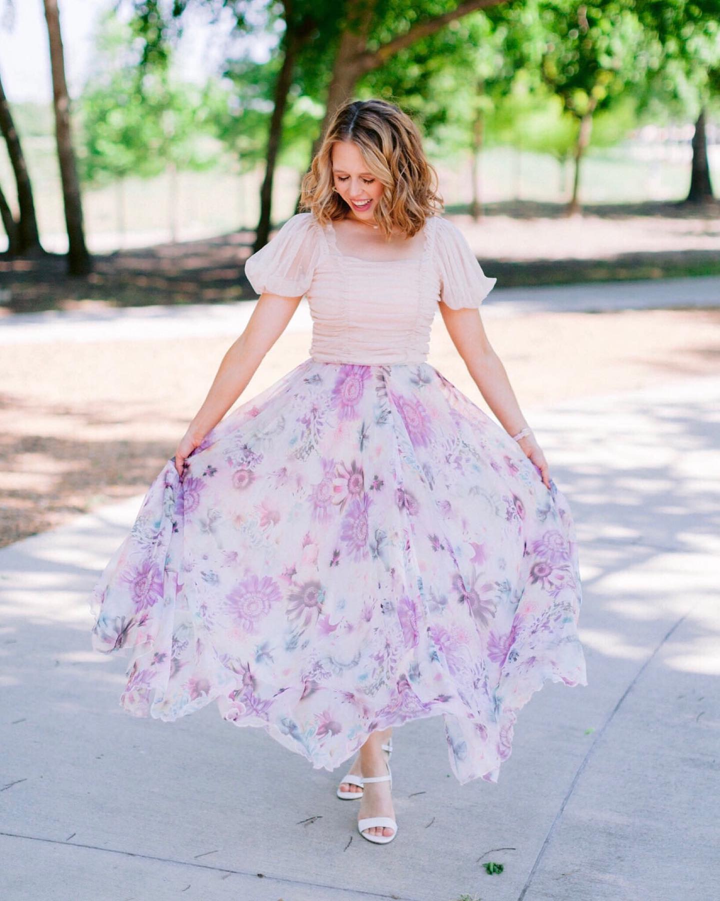 The Pastel Meadow Floral Maxi Skirt