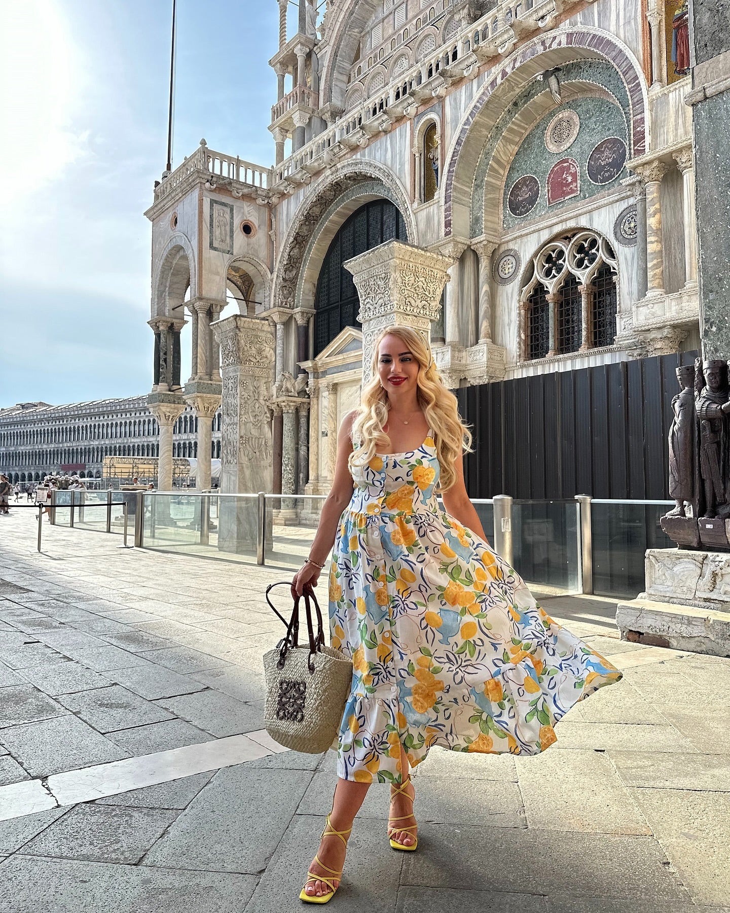 Sunny Citrus Ivory Lemon Printed Midi Dress  Sleeveless Button Down Fit &l Fare Dress with Tiered Hem in Soft Breathable Fabric for Summer Wear