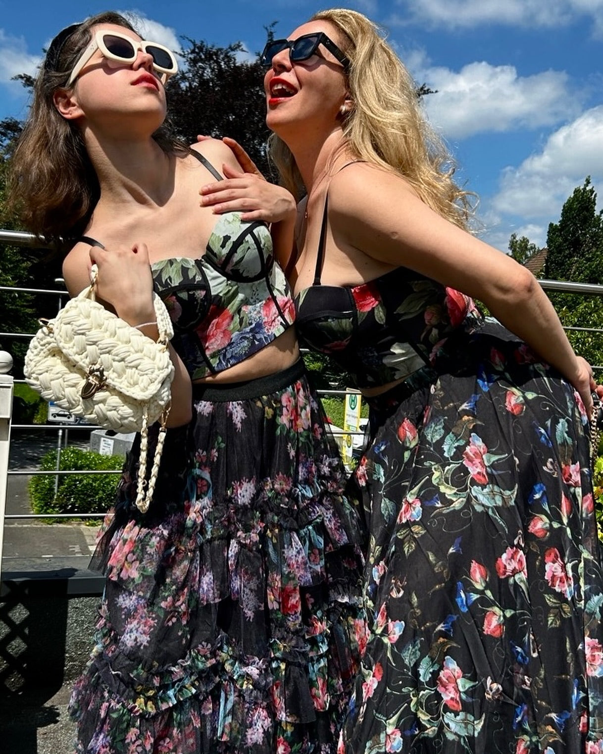 Midnight Garden Floral Maxi Skirt