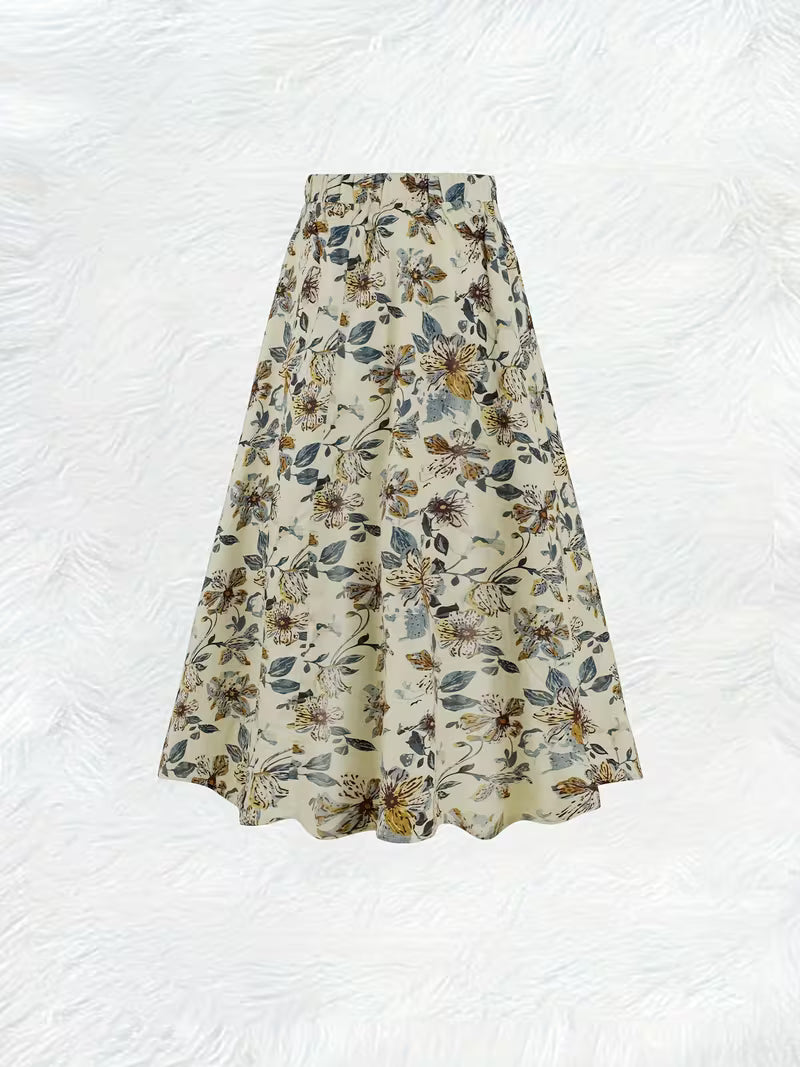 Botanical Breeze Midi Skirt
