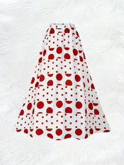 Red Polka Muse Maxi Skirt