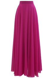 Timeless Favorite Chiffon Maxi Skirt in Magenta
