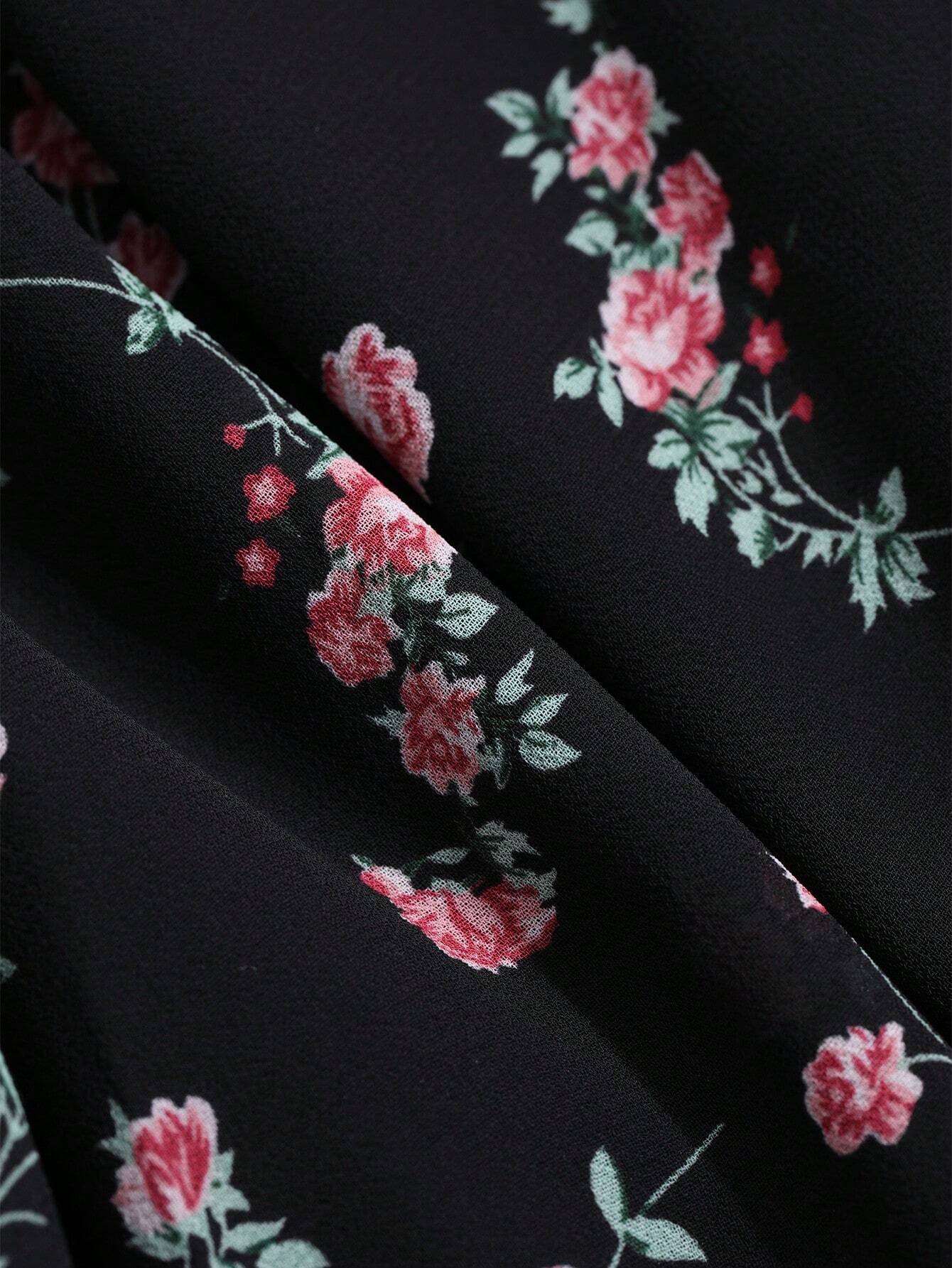 Mini Pink Floral Classic Black