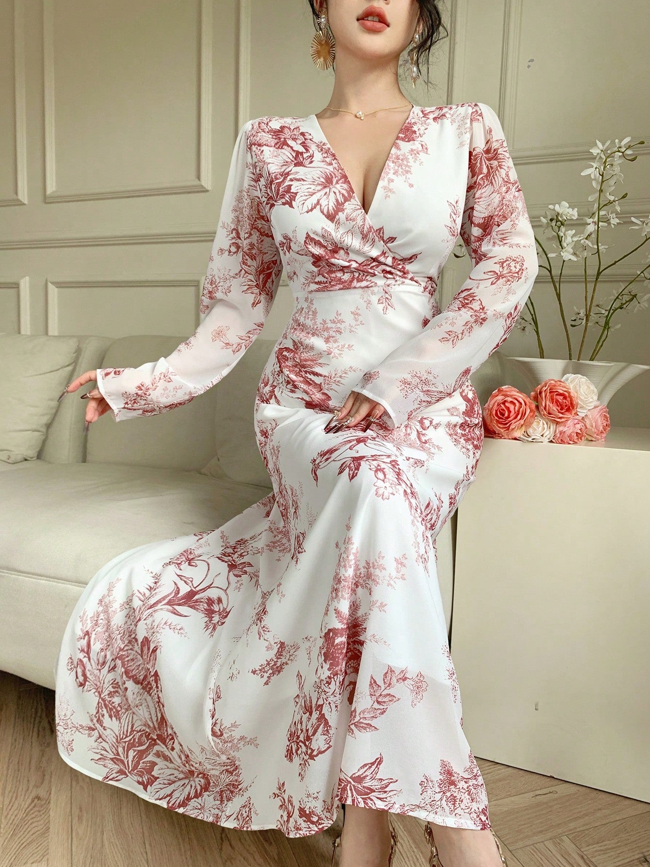 pink and white dress for women Flirty Flutters Maxi Dress - Pink, White and Purple, Large | Hazel and Olive