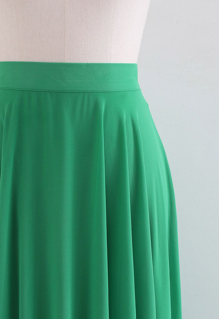 Timeless Favorite Chiffon Maxi Skirt in Green
