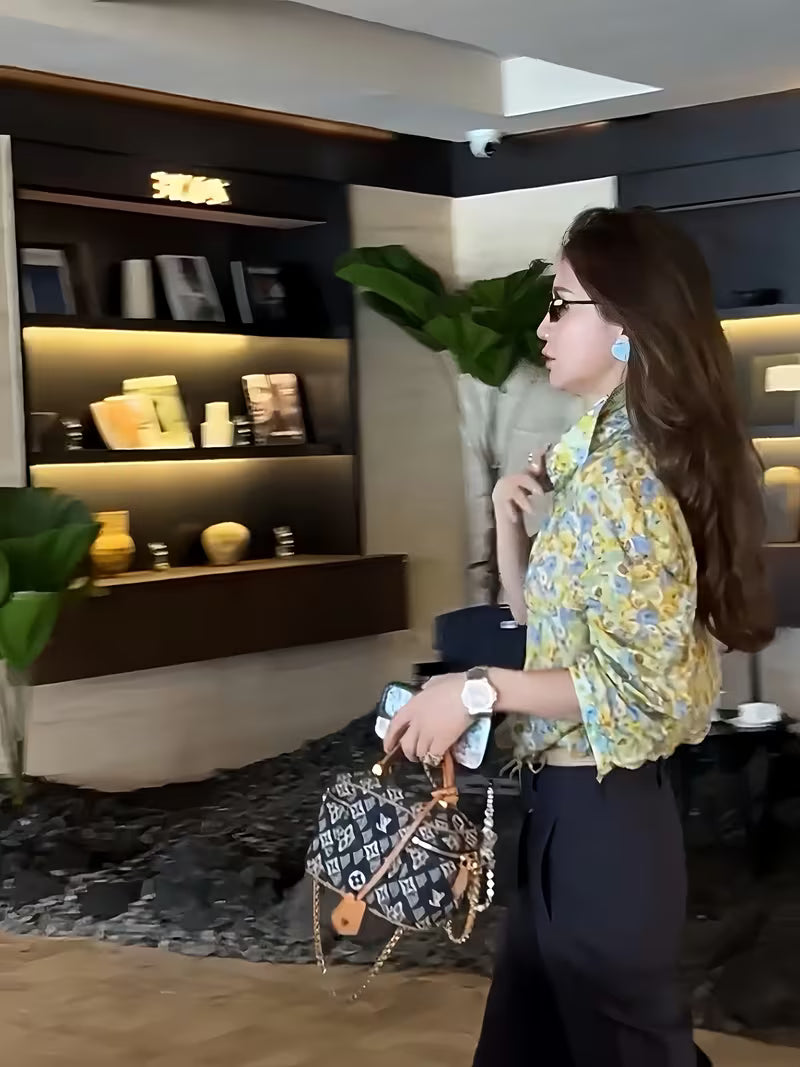 This elegant Abstract Watercolor Floral Top