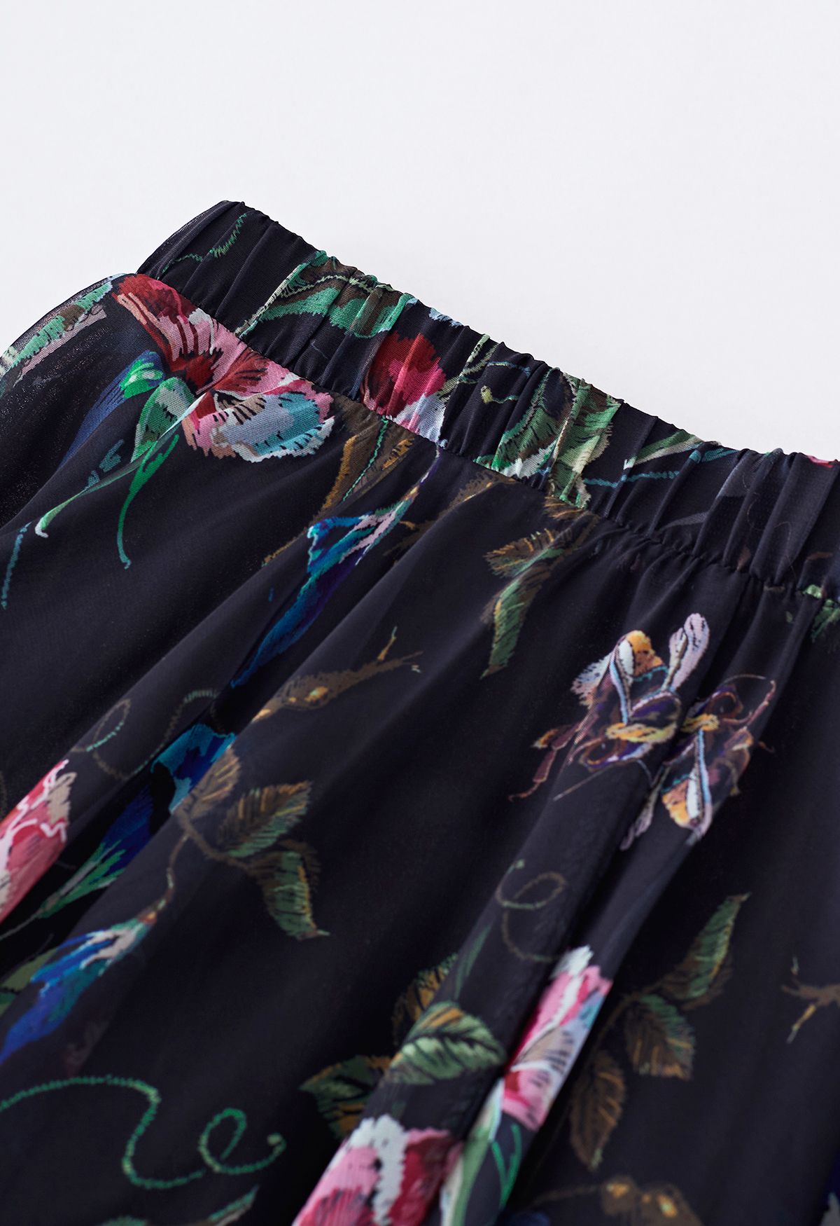 Midnight Garden Floral Maxi Skirt