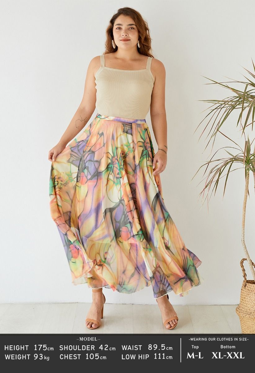 The Ivory Tropic Bloom Maxi Skirt