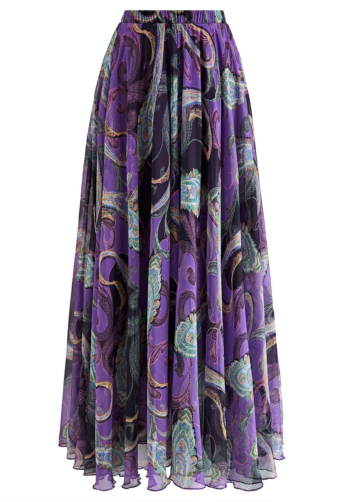 The Royal Paisley Aura Maxi Skirt