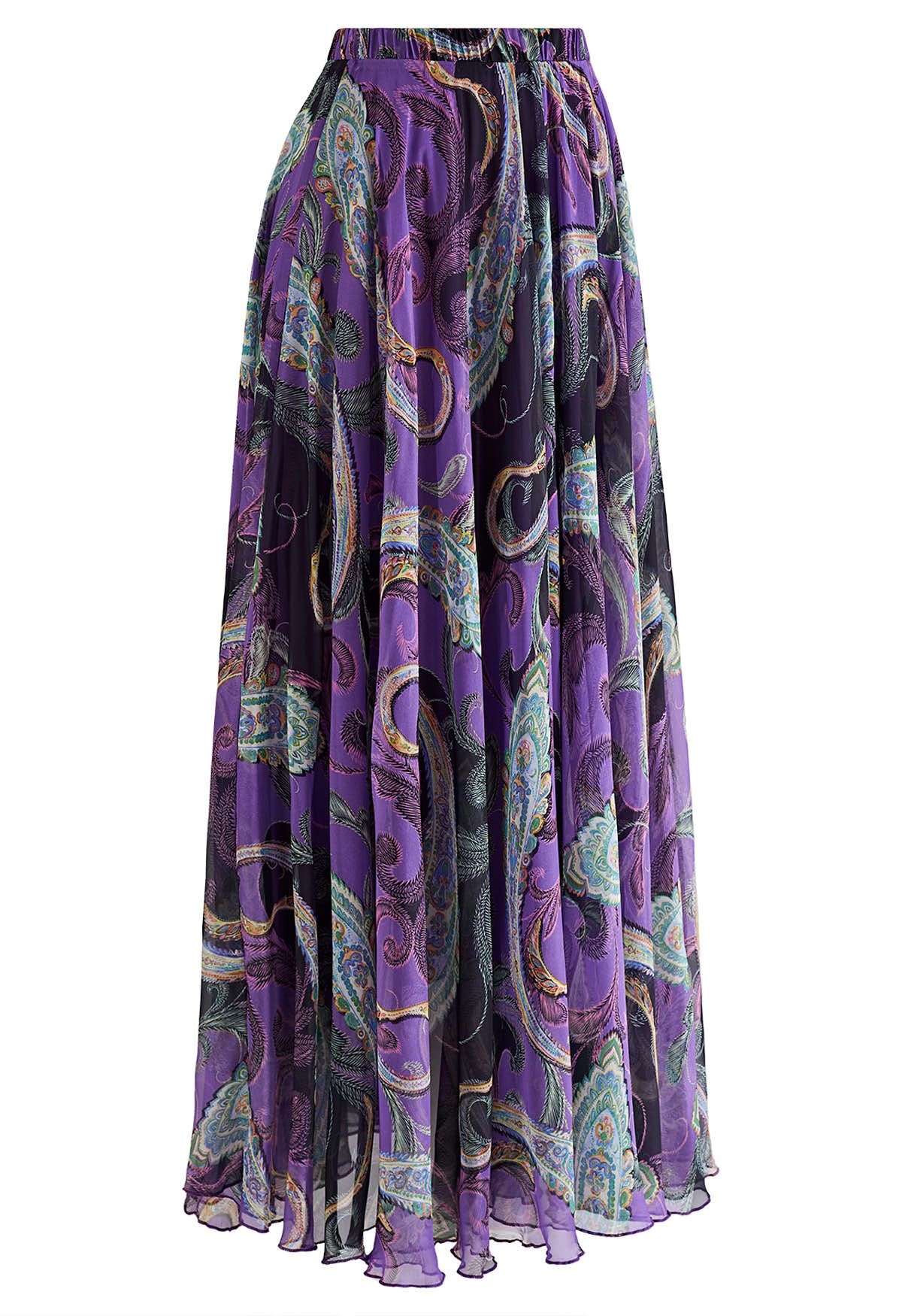 The Royal Paisley Aura Maxi Skirt