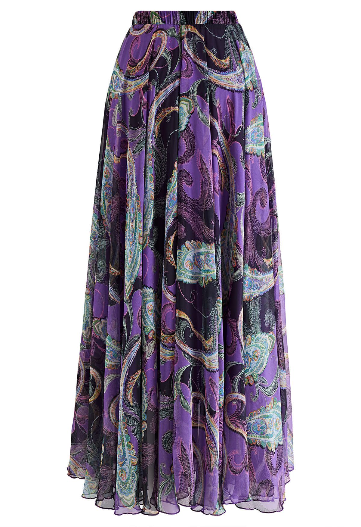 The Royal Paisley Aura Maxi Skirt