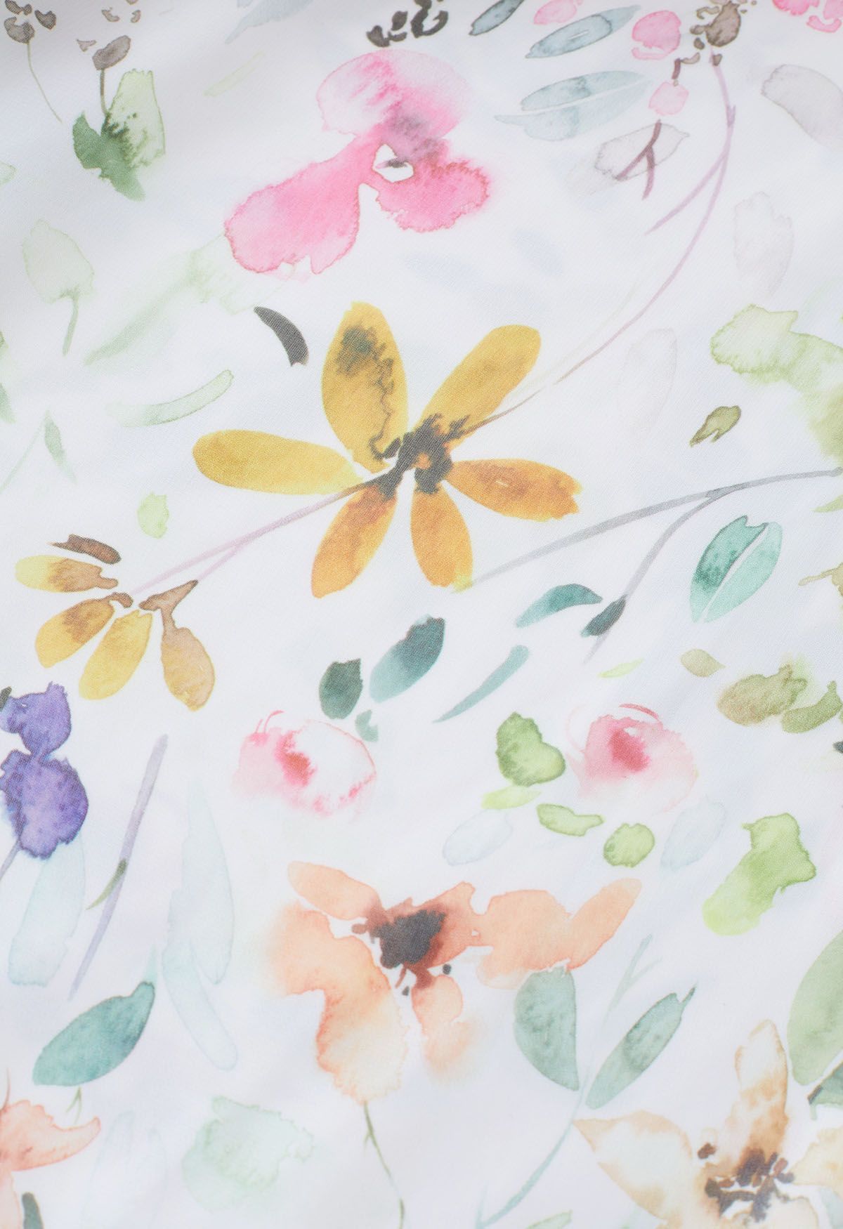 Ivory Garden Whisper Floral Maxi Skirt