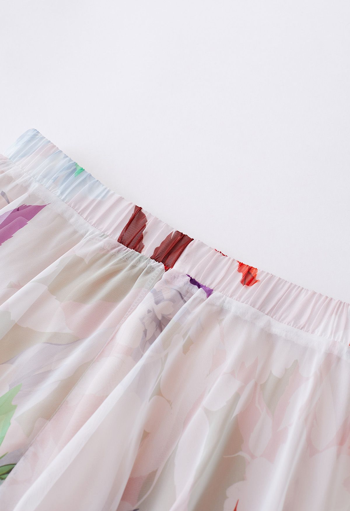 Ivory Rose Cascade Floral Maxi Skirt
