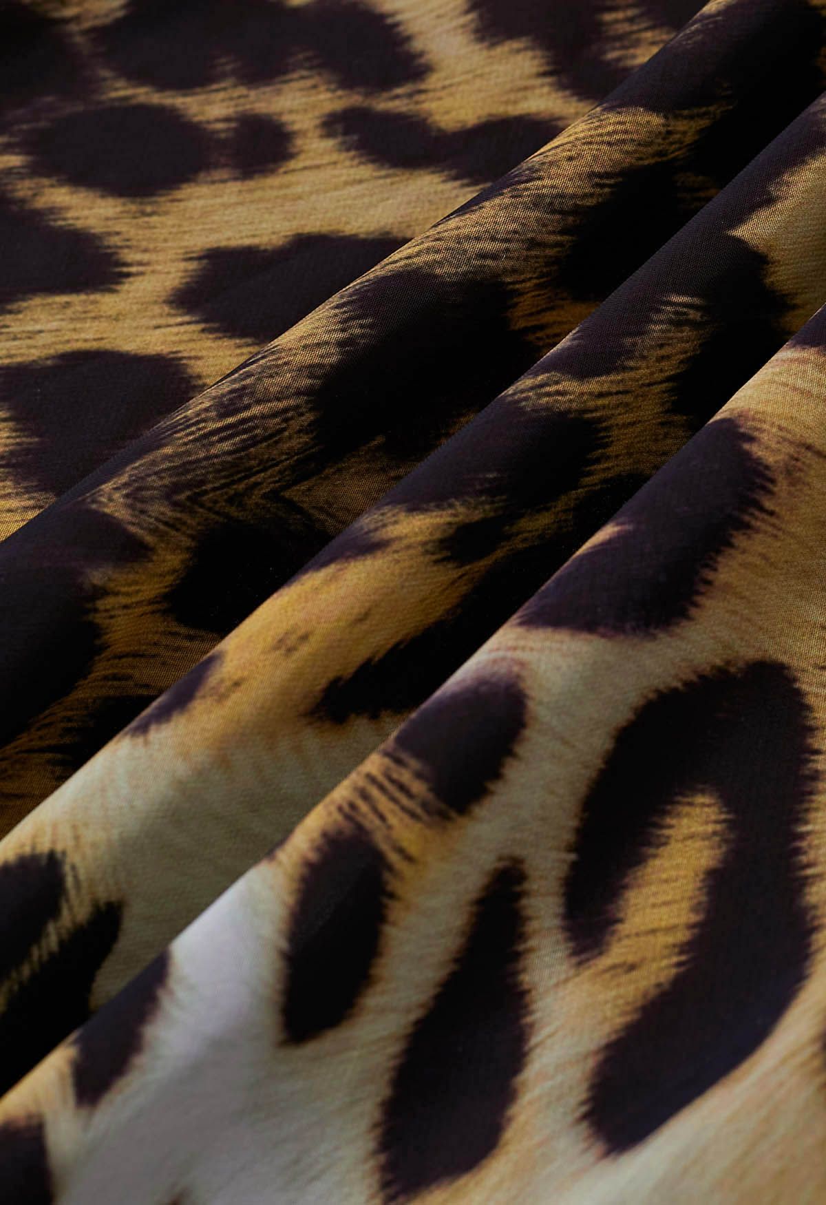 Ivory Tropical Leaf & Floral Printed Poly Chiffon Maxi Dress with Halter Neckline and Flowing