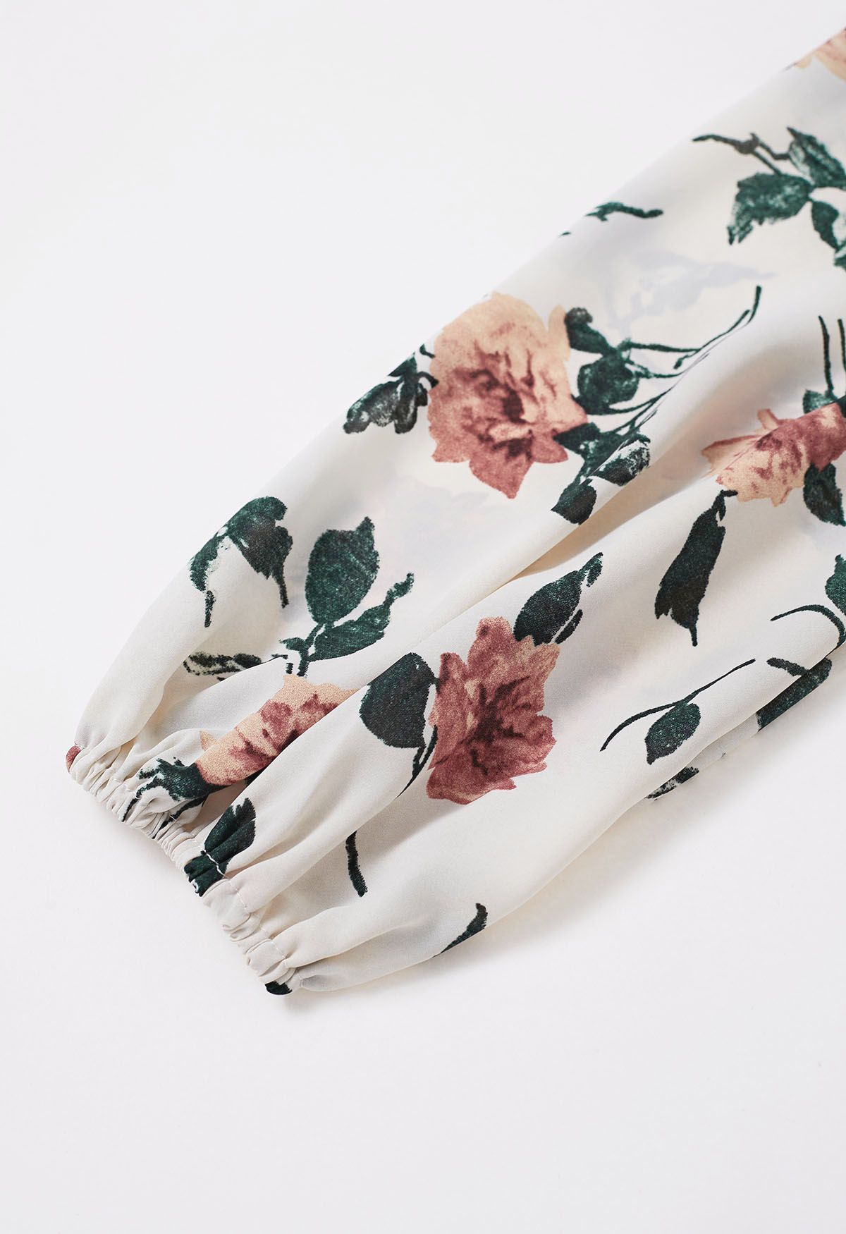 Marigold bloom ruffle front   Abstract Printed full sleeve maxi dress