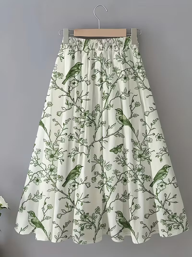 Ivory Meadow Elegance  Premium Eco Friendly Floral Printed Fabric with Soft Breathable Finish