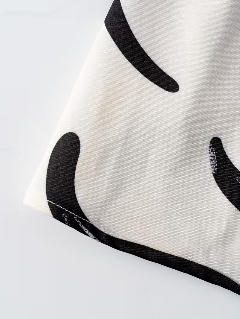 Abstract Brushstroke Maxi Skirt – Monochromatic