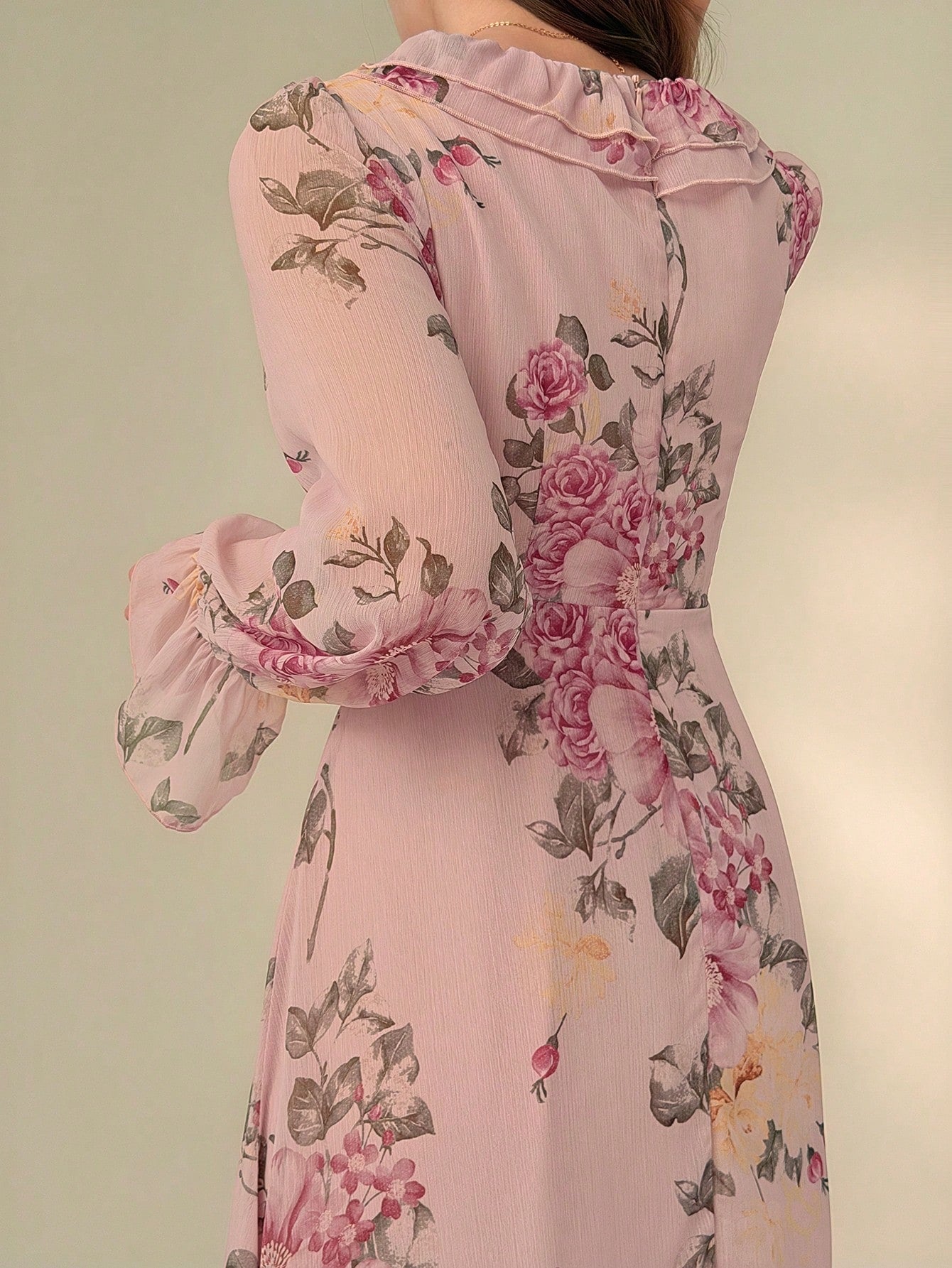 Blush Pink Floral Maxi Dress with Romantic Garden Party Look