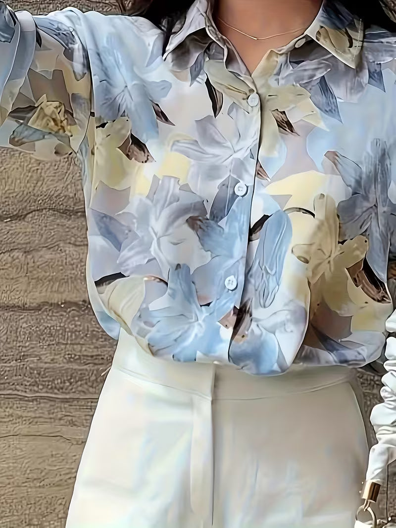 This elegant features a soft cream base with a delicate floral pattern