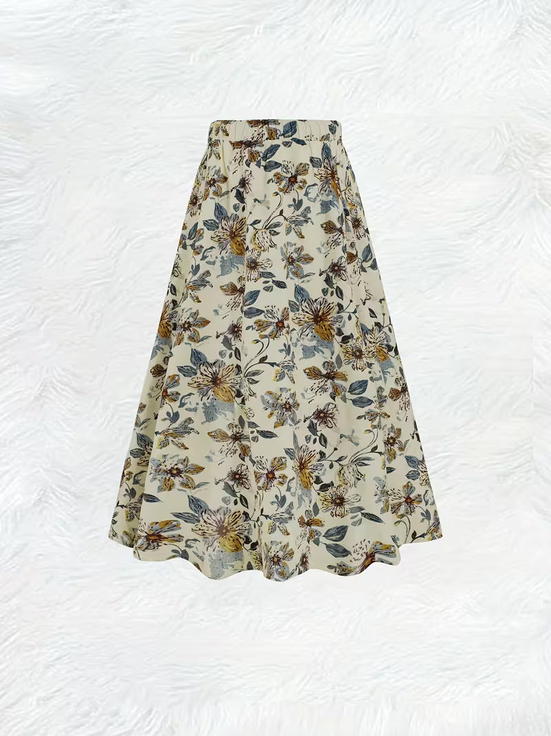 Botanical Breeze Midi Skirt