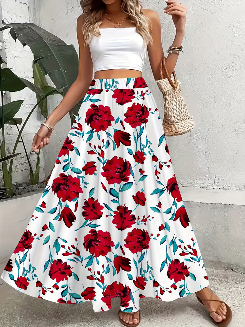 Scarlet Garden Maxi Skirt