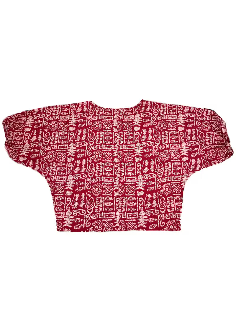 This eye-catching  a rich red base ancient script  top