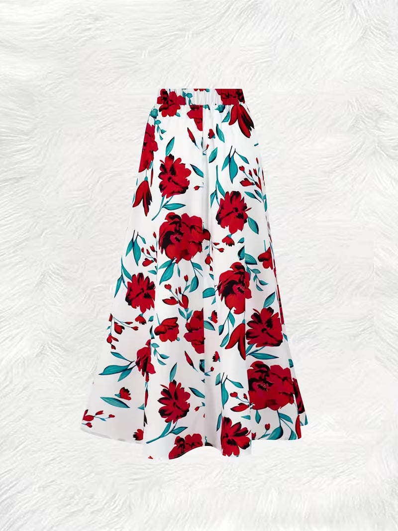 Scarlet Garden Maxi Skirt