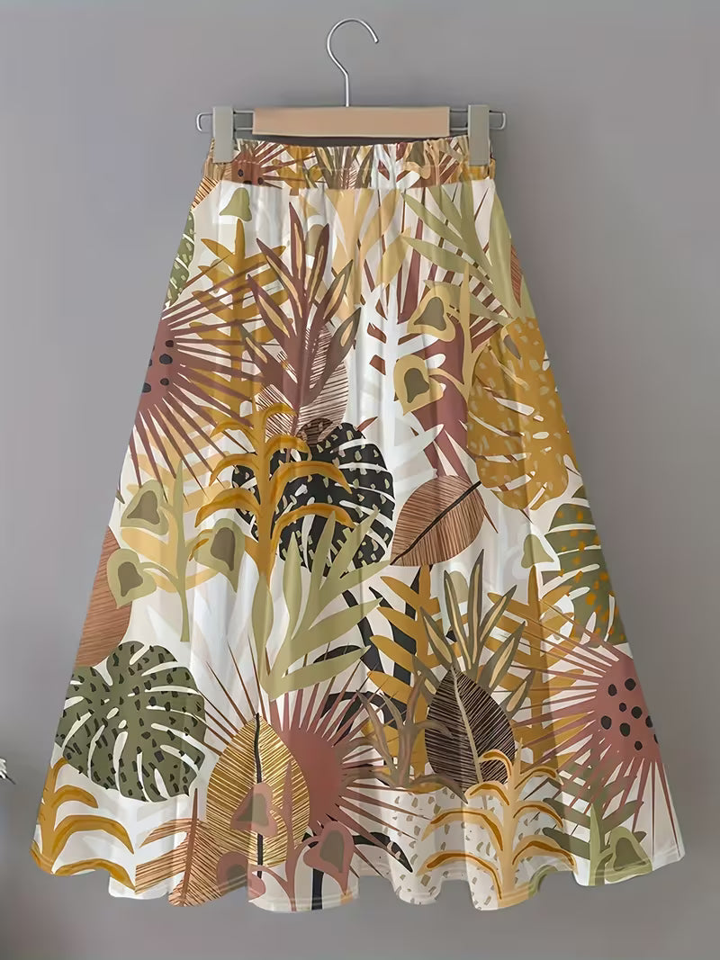 Nature Muse Printed Skirt