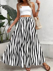 Black & White Zebra Flow Skirt