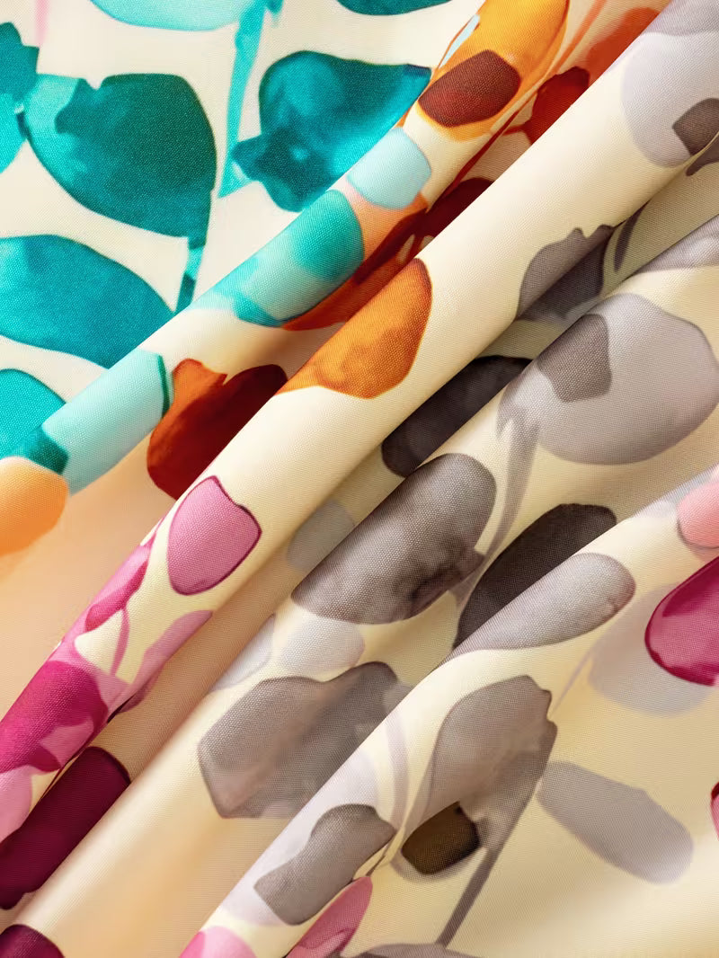 Blooming Vines Printed Flared Skirt