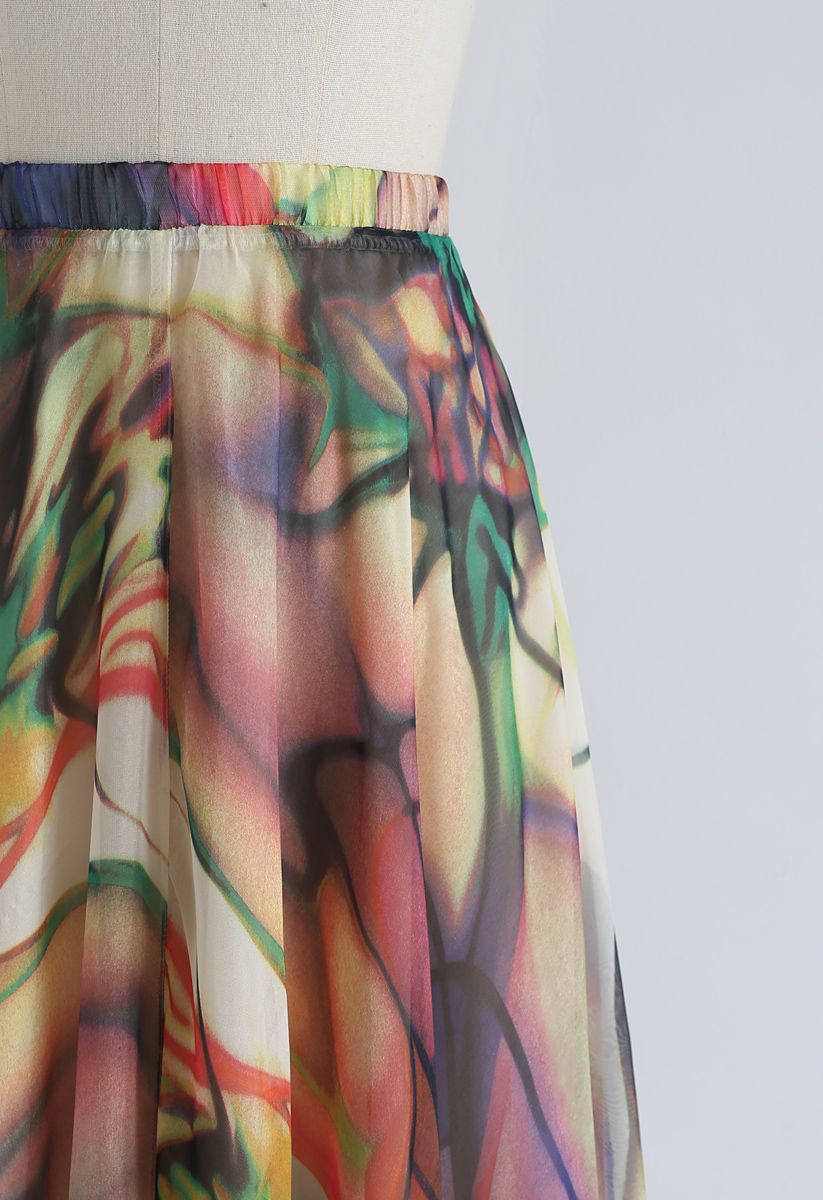 The Ivory Tropic Bloom Maxi Skirt