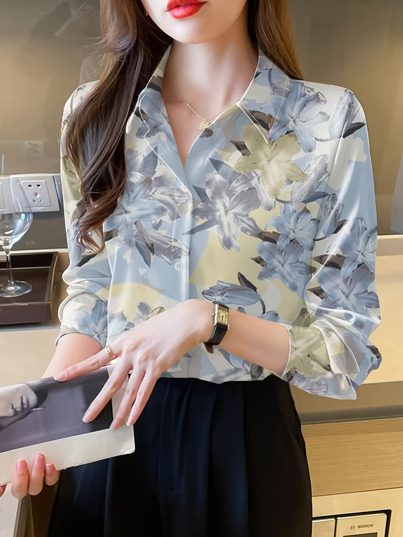 This elegant features a soft cream base with a delicate floral pattern