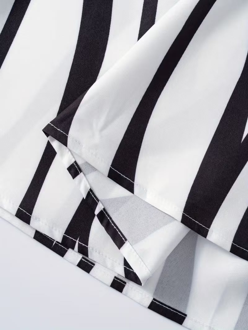 Black & White Zebra Flow Skirt