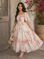 Whidddte Floral Sleeveless Maxi Dress with Soft Summer Elegance