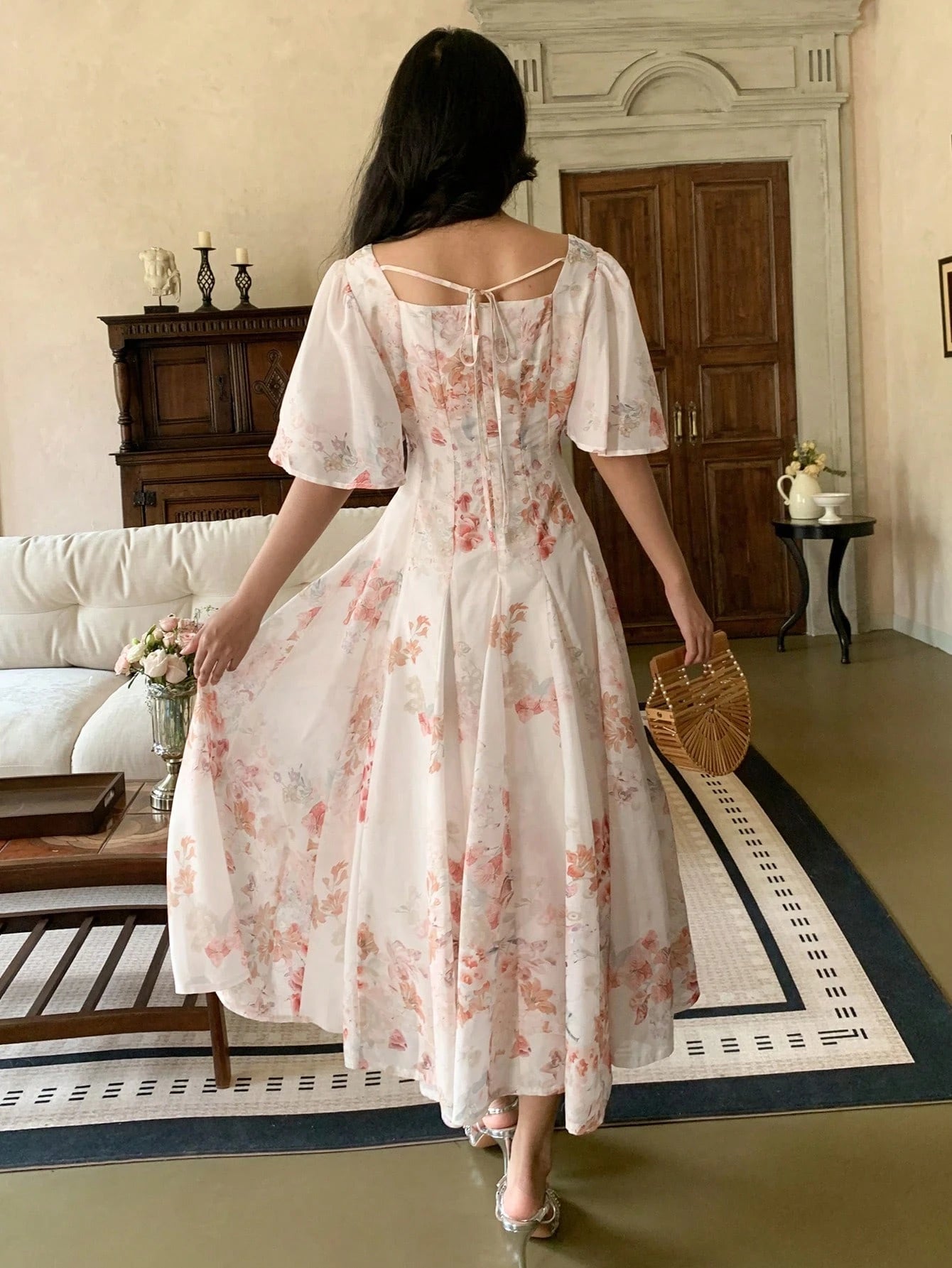 Whidddte Floral Sleeveless Maxi Dress with Soft Summer Elegance
