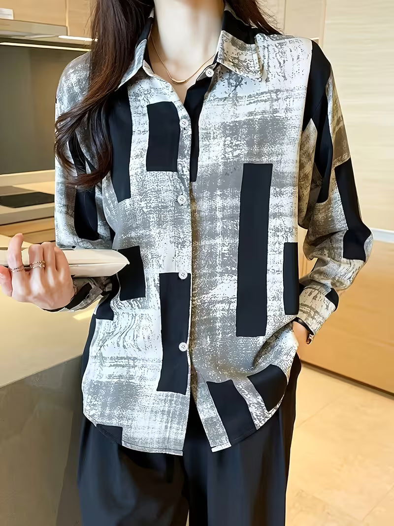 Modern abstract geometric print Shirt