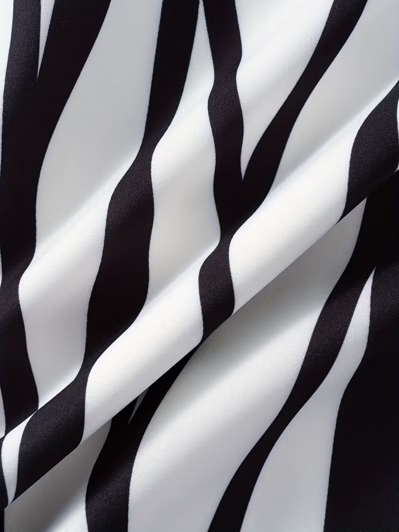 Black & White Zebra Flow Skirt