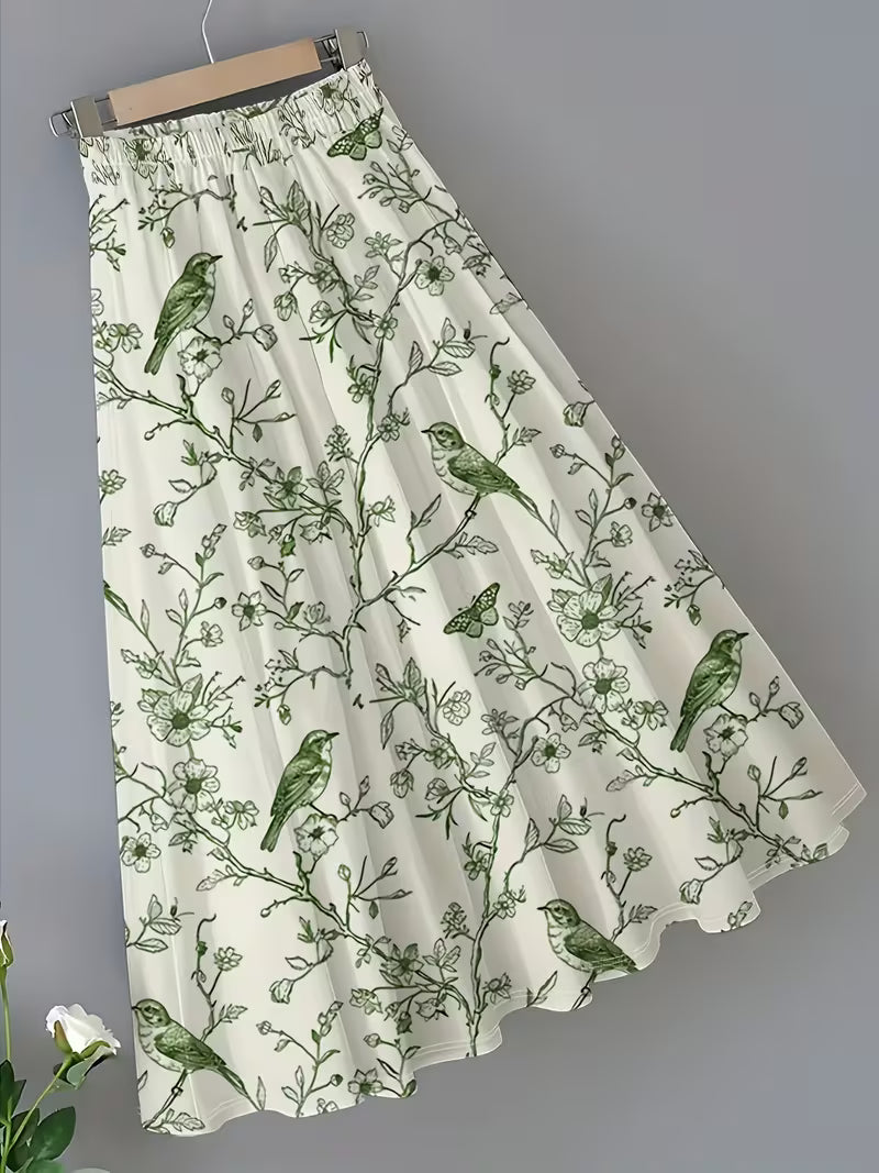 Ivory Meadow Elegance  Premium Eco Friendly Floral Printed Fabric with Soft Breathable Finish