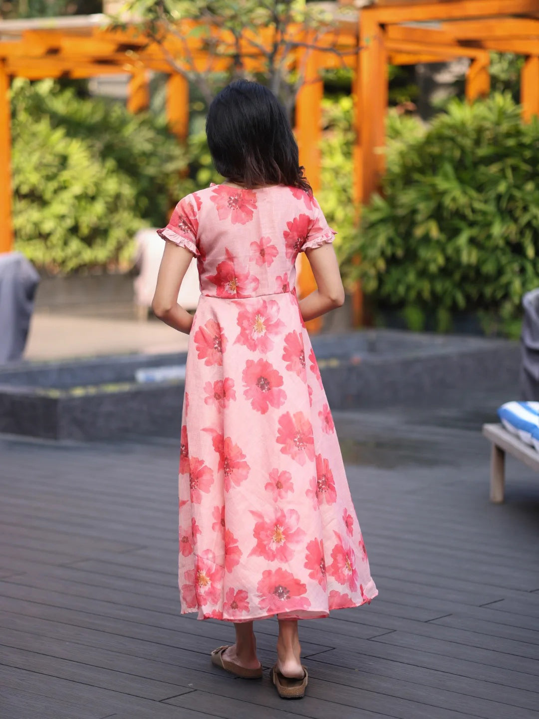 Floral Breeze Blush Pink Bloom Dress Soft Flowing Fabric with Feminine Silhouette Ideal for Brunch Evening or Festive Occasions