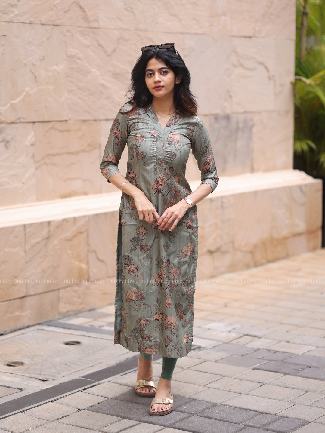 Mint Bloom Kurti Set