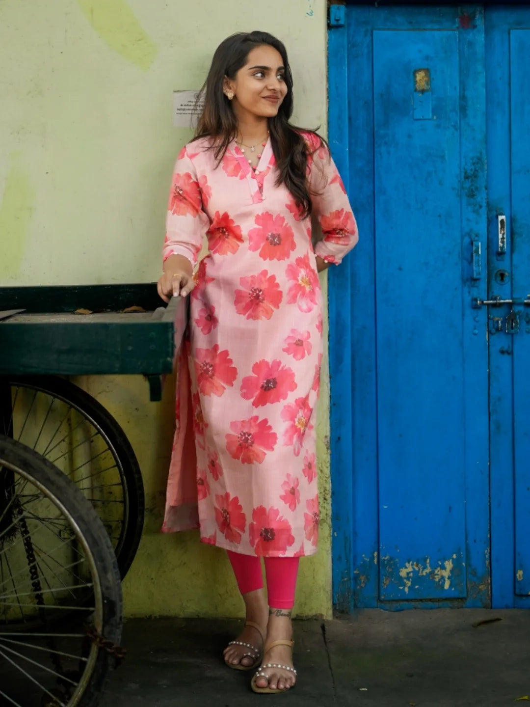 Floral Breeze  Round neckline with a clean, classic finish Kurta Set