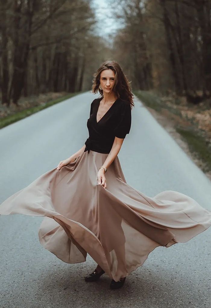 Timeless Favorite Chiffon Maxi Skirt in Taupe